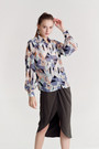 Chiffon Abstract Print Shirt