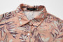 Leaf Print Uneven-Hem Shirt