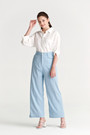 Denim like Wide Leg Pants_10081