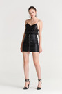 Faux Leather Mini Skirt(10512)