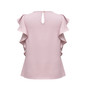 Solid Ruffle Short Sleeve Top