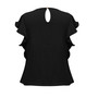 Solid Ruffle Short Sleeve Top