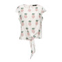 Pineapple Print Waist Tie Top