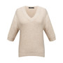 V neck half sleeve knit top