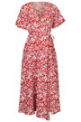 Floral print wrap maxi dress