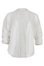 Drop Shoulder Knitted Lace Fabric Cardigan