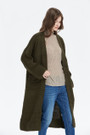 Open Front With Pocket Long Knit Cardigan
