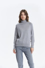 Turtle Neck Middle Gauge Knit Top