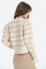 Cute Pattern Knitted Crop Knit Cardigan