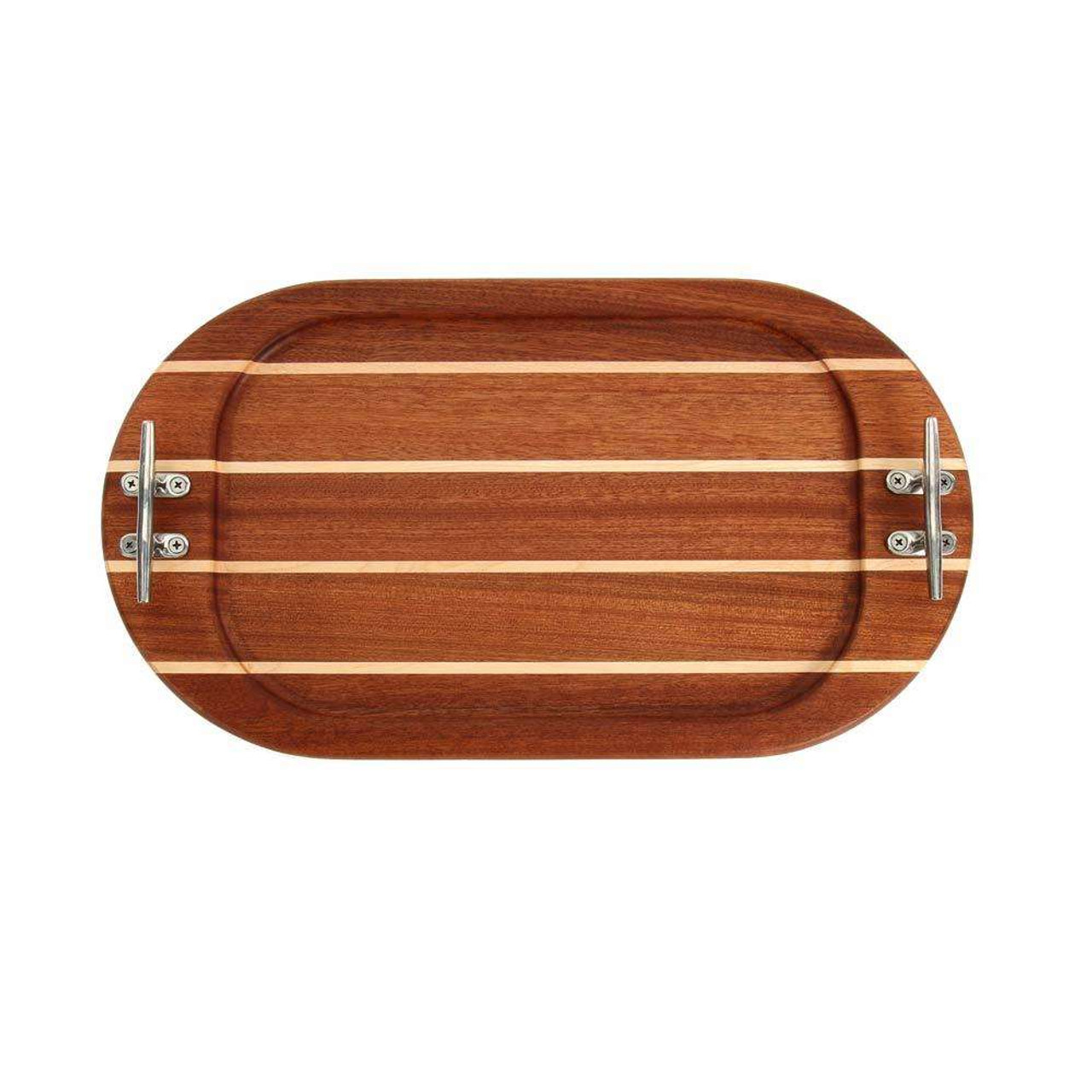 Oval Sapele Serving Tray Nautical Boards