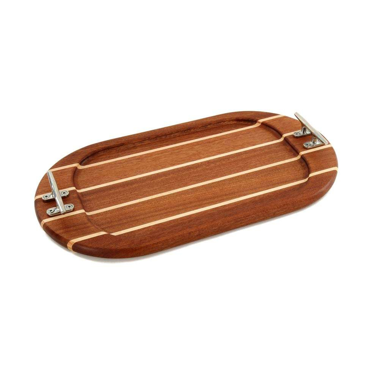 Oval Sapele Serving Tray Nautical Boards