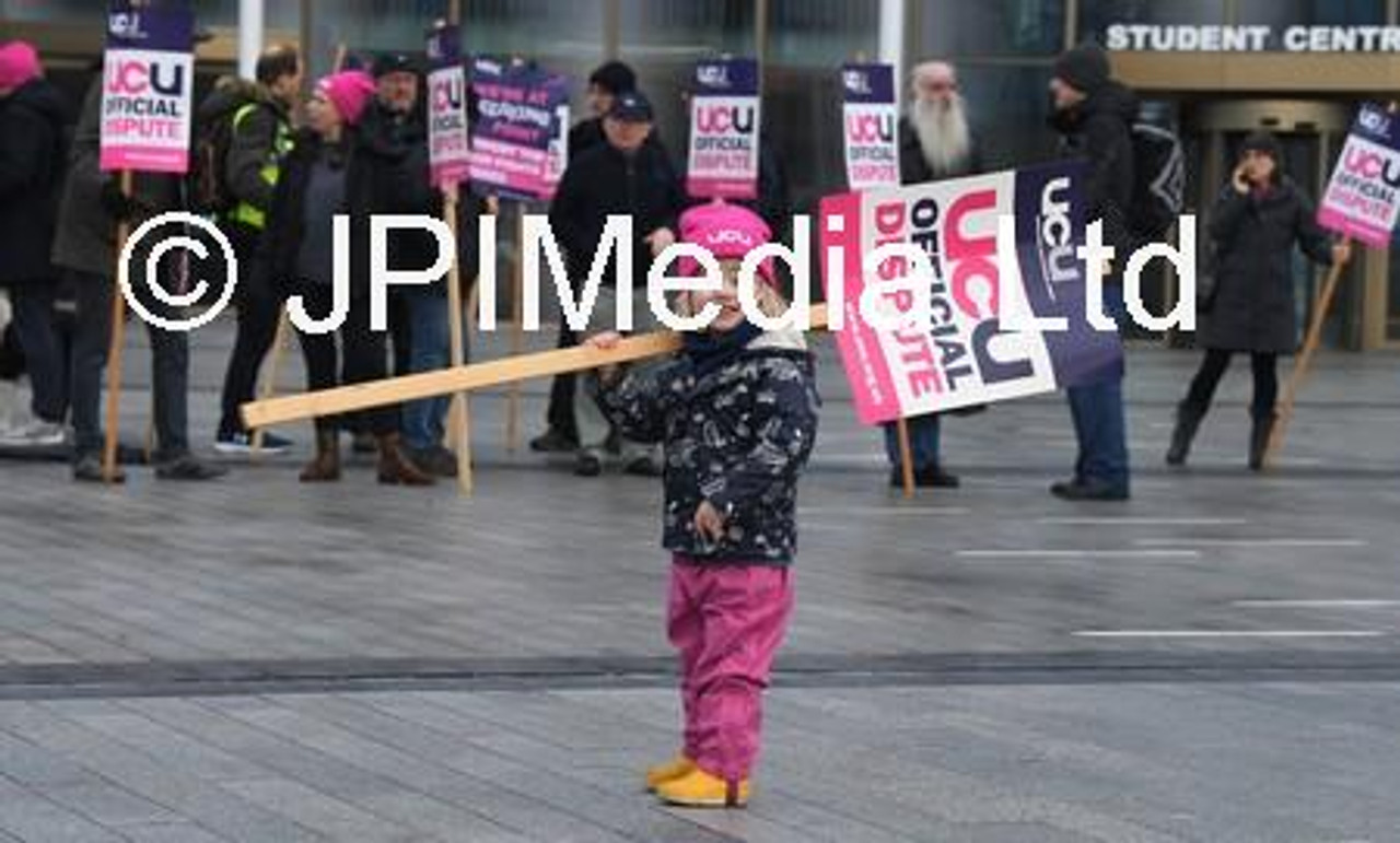 39357891 Photo Neil Cross UCLan picket line Beatrice Lucas Kontoulis three