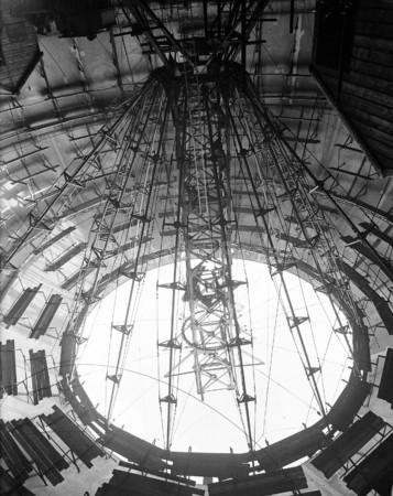19986854View of inside framework inside steel sphere of fast reactor