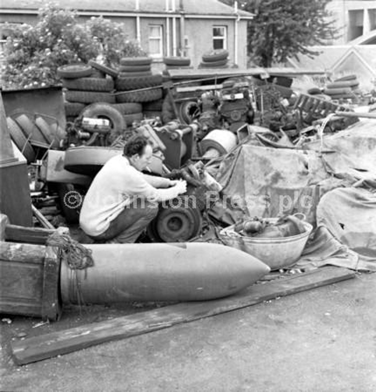 20234286-Inside a scrapyard in Slateford Road Edinburgh in July 1970.