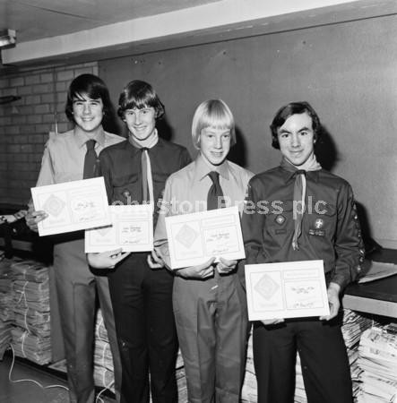 2024172339th Fife Scout Group members Alan Dearle, Greig Robertson, David Andersonn and John