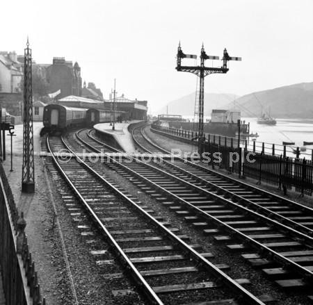 20364870An exterior view of the railway station in Fort William in the