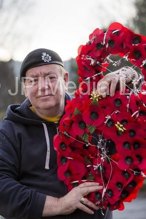 39305038Tim Wood, with his Christmas in the trenches before the wire