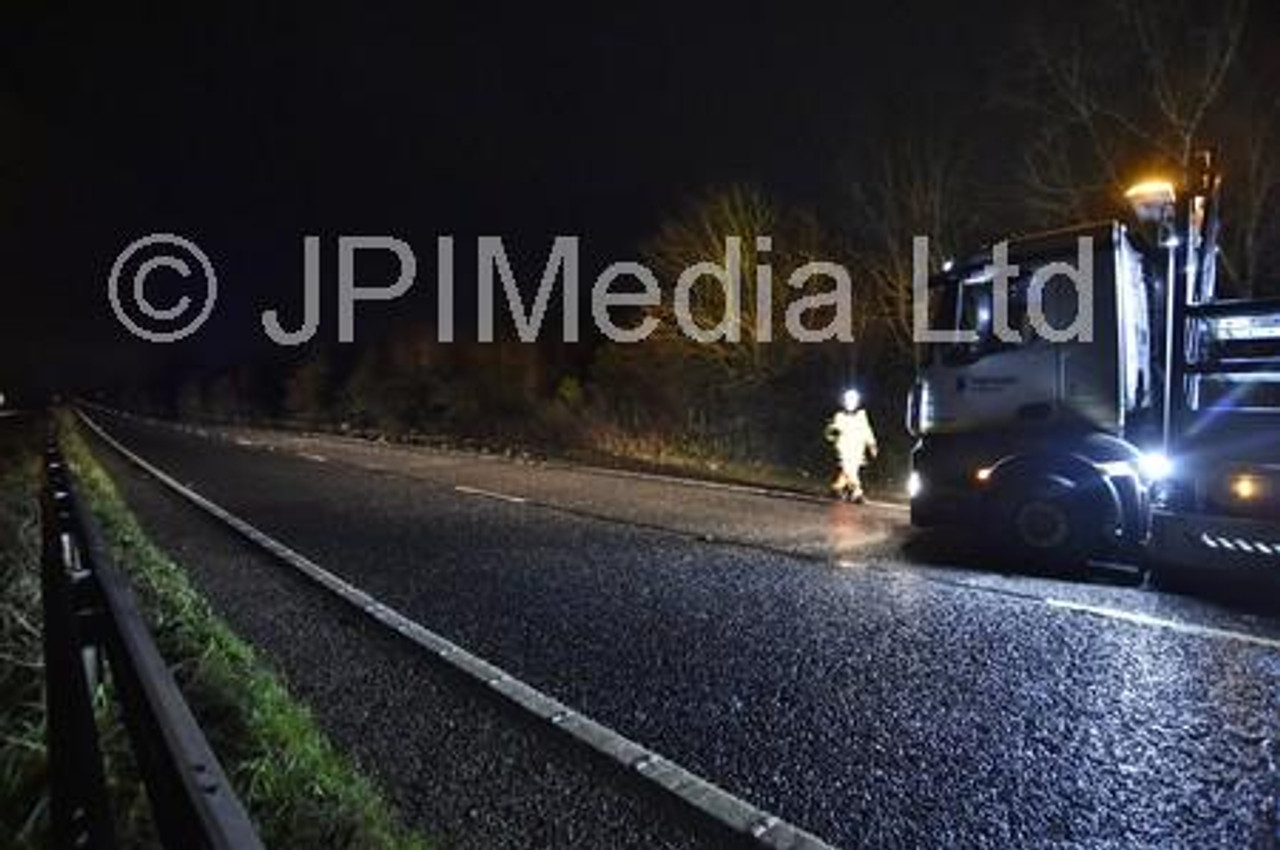 38864661 Floods. A47 closed eastbound on the Castor bypass due to