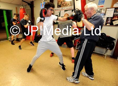 38833748-Action at the squad training night for the Preston and Fullwood Amateur Boxing Club at the Catherine Beckett Community Centre, Rafee