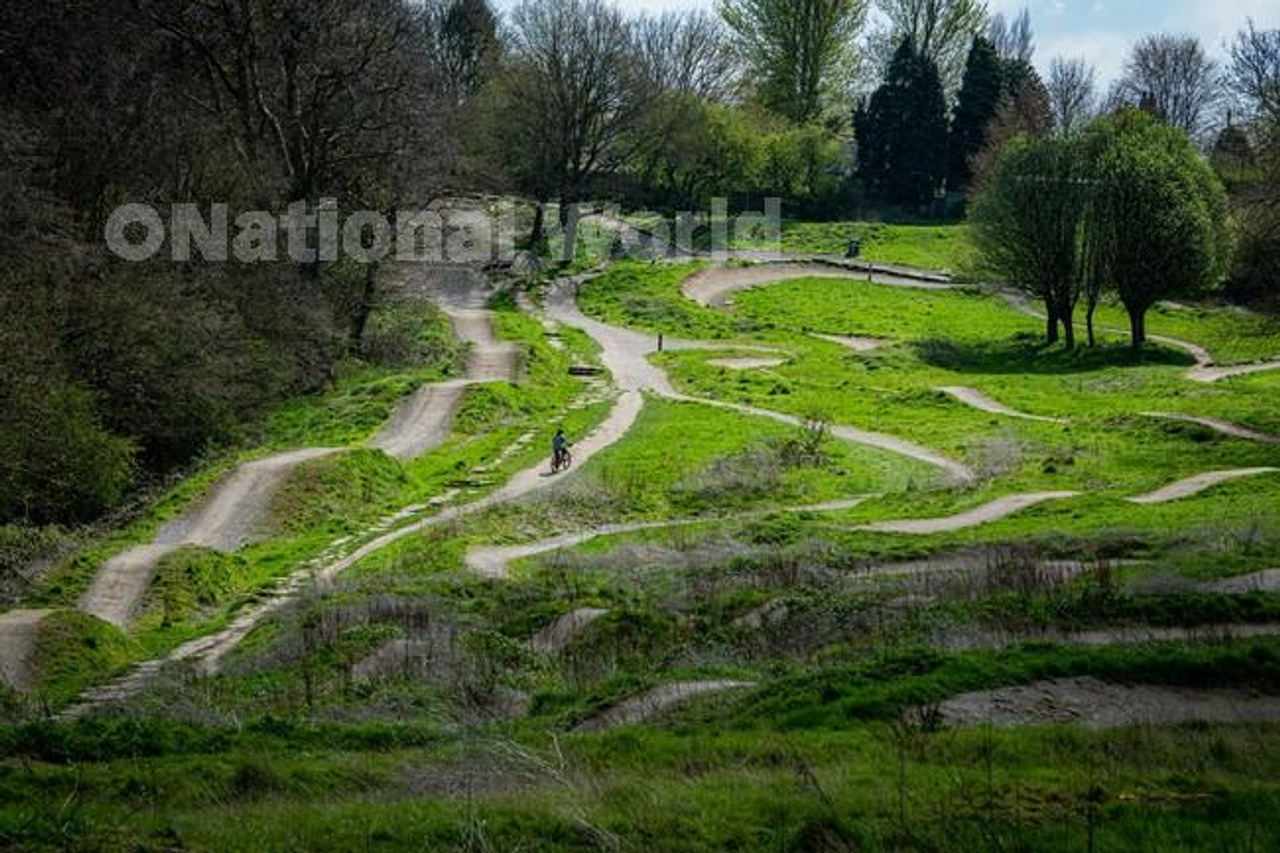 39700074 A cyclist visiting Leeds Urban Bike Park in Middleton