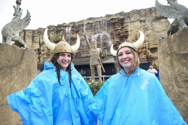 39712553-Media day for the newly reopened Valhalla ride at Blackpool Pleasure Pictured are Abi Richardson and Nicole Buzz from Parks and