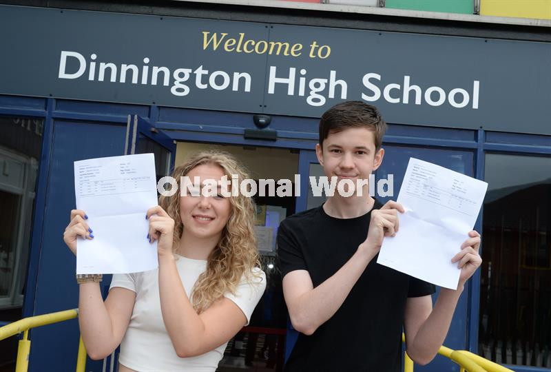 39843872Dinnington High School students Ellie Warnes and James Ware