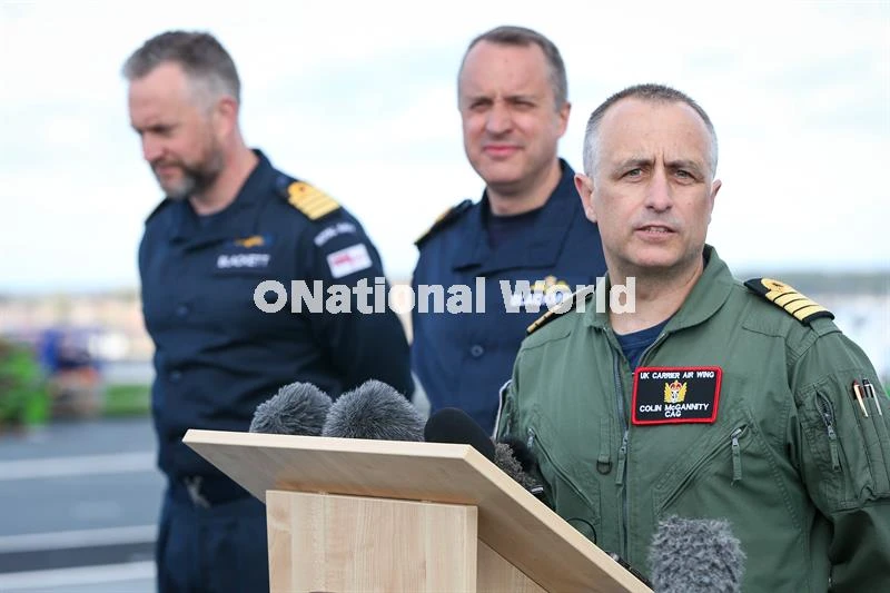 Rn Commander 40277031-From left, Captain Will Blackett RN, Commanding Officer of HMS ...