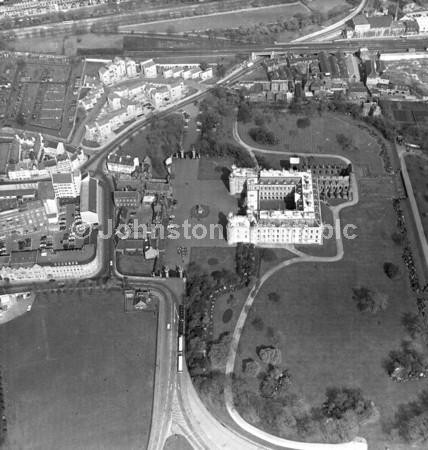 20241201Aerial of Holyrood Palace Palace of Holyroodhouse in Edinburgh, April 1975 pic also