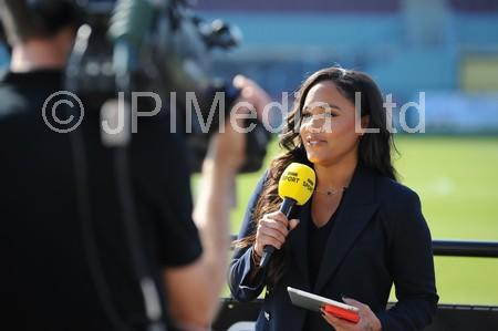 39393010-South Shields Football Club hosts BBC s Football Focus with Alex  Scott, Ashley Williams and Kevin