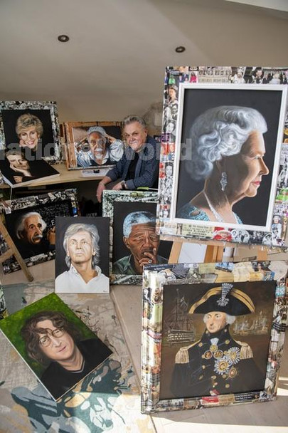 Alan Rogan 39677193-Artist Alan Rogan in his studio at his home in Cookridge ...