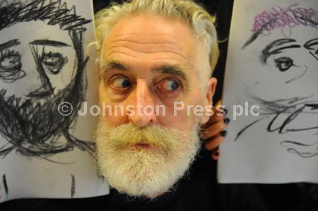 25859141-Artist John Byrne at Drumchapel High School in Glasgow, his ...