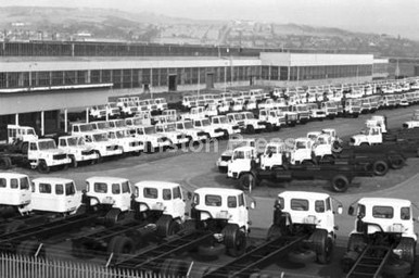 20384260-The last of the trucks wait to be sold at the British Leyland ...