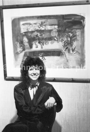 22642144-Artist Barbara Rae with one of her paintings in February 1987 ...