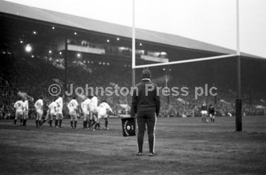 20278783-Flag at the ready, a touch judge at the Scotland v New Zealand ...