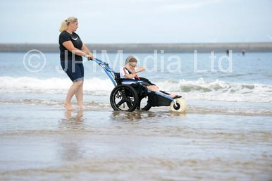 39093705-Jack Rowntree, 11 with mum Stacey Newton with the beach ...