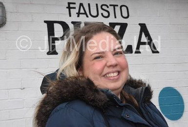 39288503-Faye Reed from Easington Lane enjoys a windswept walk along ...