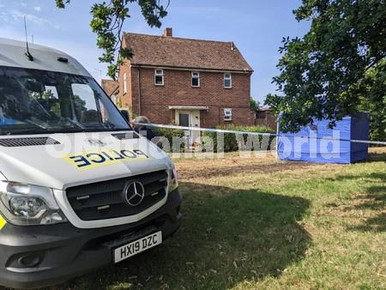 39514604-The murder investigation scene in Botley Drive, Leigh Park on ...