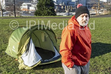 39324757-Former homeless man Chris Royston at the stteel steps behind ...
