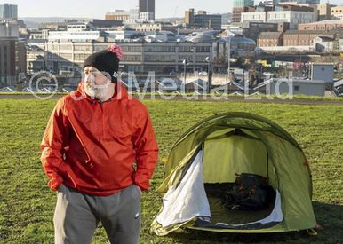 39324758-Former homeless man Chris Royston at the stteel steps behind ...
