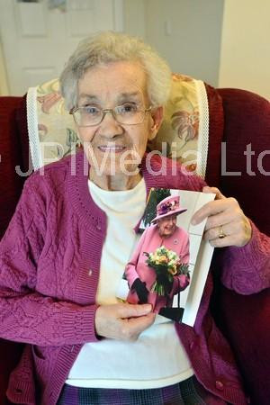 Nancy Rooks Book 38869122-Nancy Rooks celebrating her 100th Birthday holding her card ...