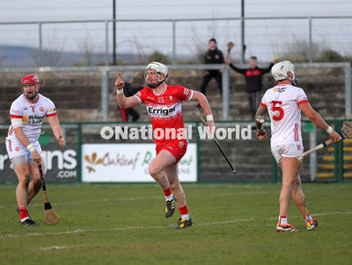 39947607-Sean Kelly of Derry celebrates his goal against Tyrone. Photo ...