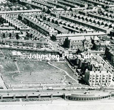 Aerial view of Pembroke National Gardens, illustrating the scenic beauty of Rice's potential playing environment