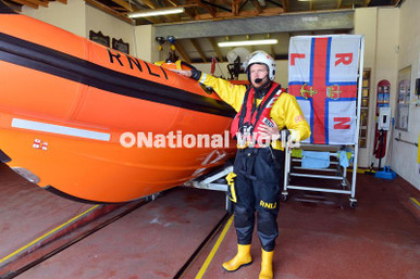 40015341-RNLI volunteer Christine Craney in the Sunderland Lifeboat ...