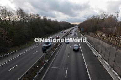 40091803-M65 Motorway in the middle of Junction 10 and 11 at Rosegrove ...