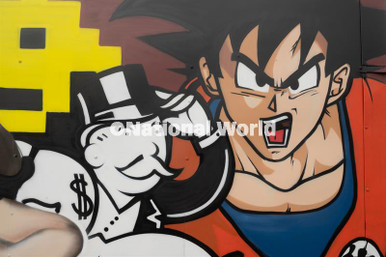 40340765-The impressive mural the Red Rose Bowling, Ashton, Preston LEP ...