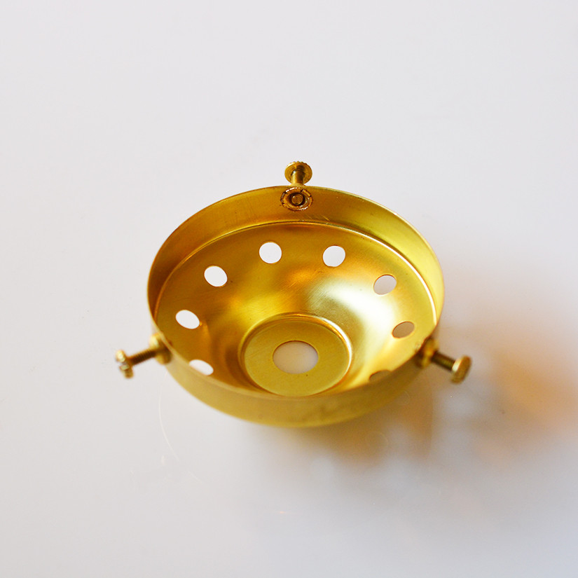 Unfinished Brass Shade Holder Vented