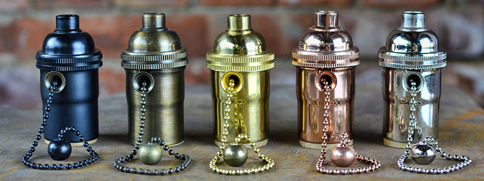 Pull Chain BLACK Lamp Socket