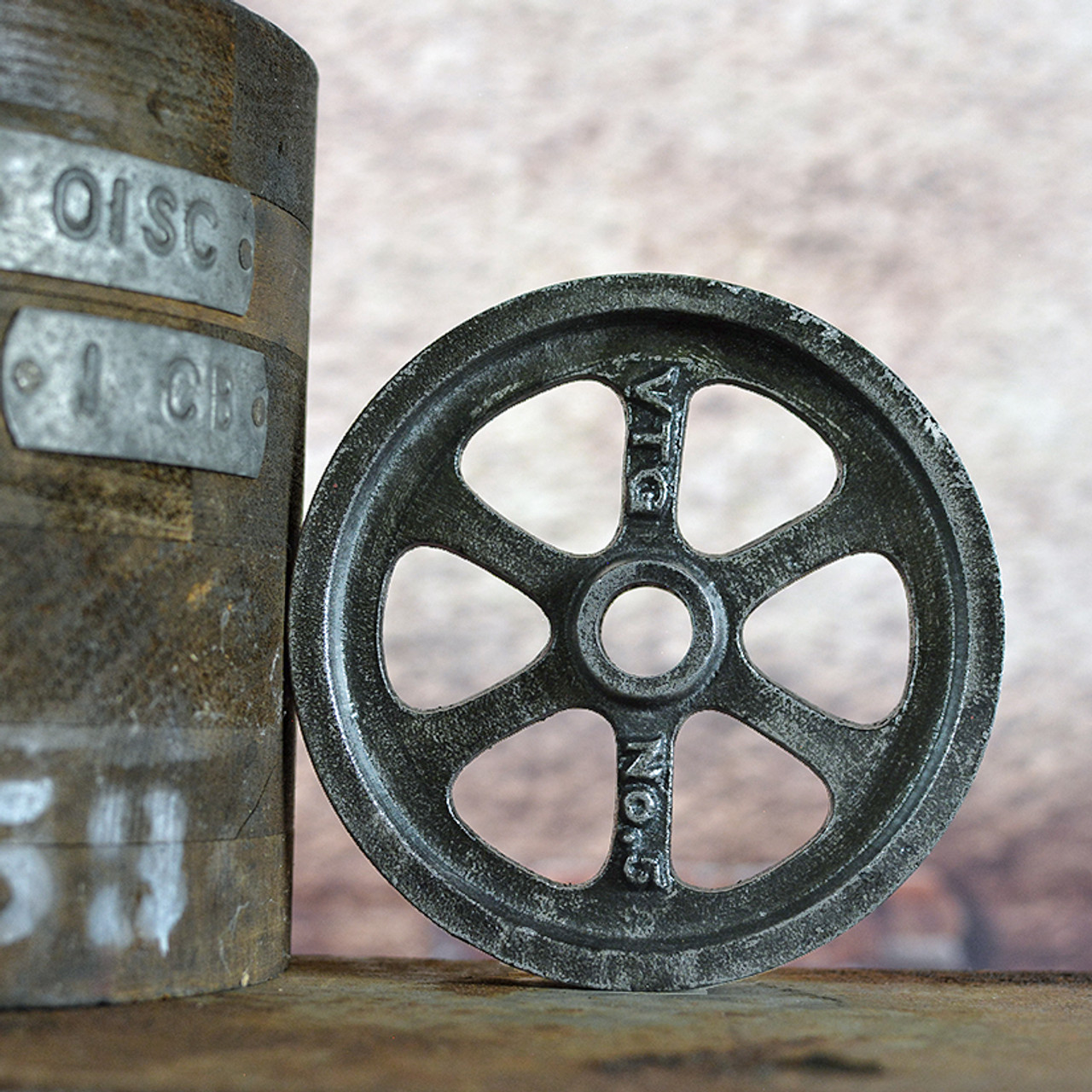 antique pulley wheel