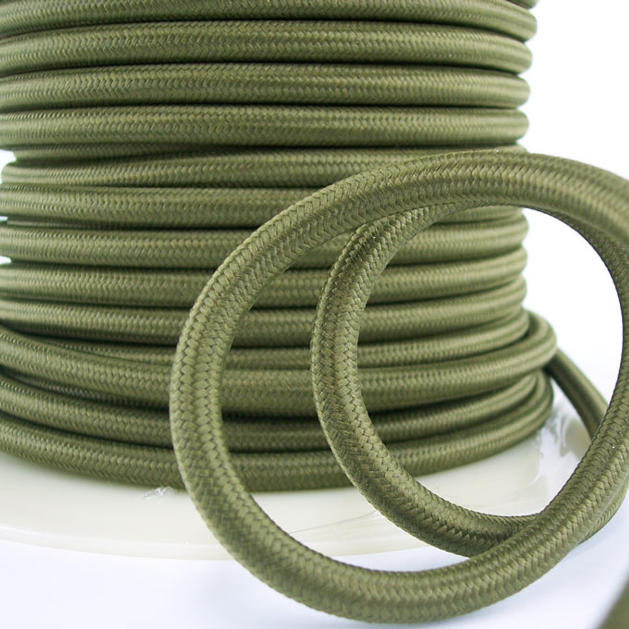 Olive Pulley Cable Round Green