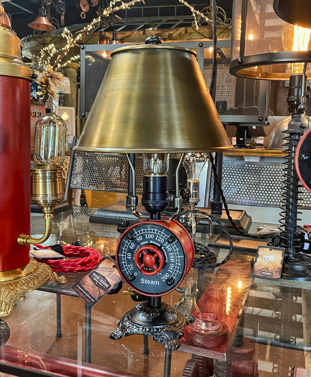 Weekend Winners Sale Early 20th Century Four Light Brass Colonial